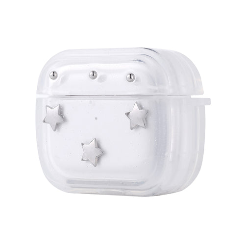 Apple Airpods 3. Nesil Zore Airbag 44 Airbag Tasarımlı Simli Şeffaf Kutup Kılıf