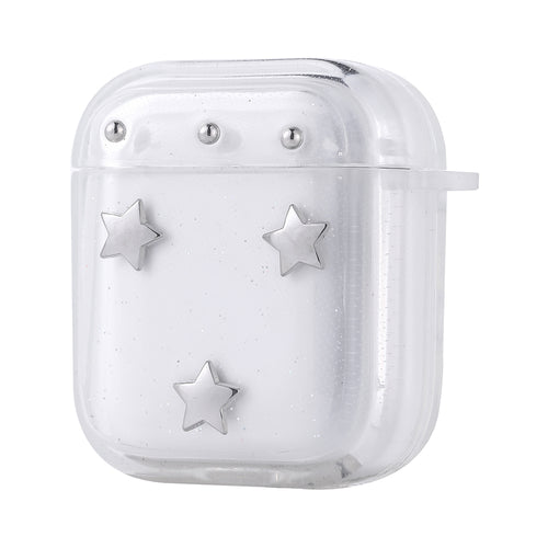 Apple Airpods Zore Airbag 44 Airbag Tasarımlı Simli Şeffaf Kutup Kılıf