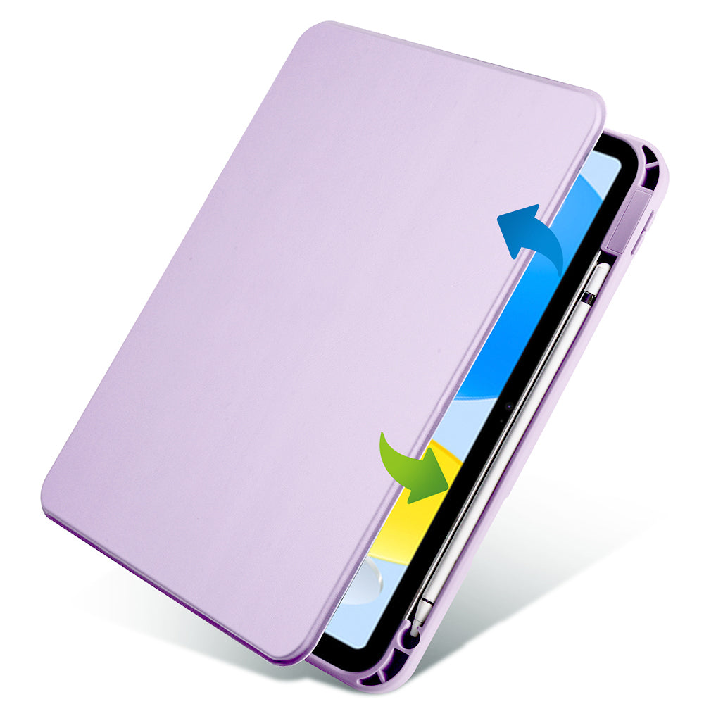 Apple iPad 10.9 2022 (10.Nesil) Kılıf Zore Termik Kalem Bölmeli Dönebilen Standlı Kılıf