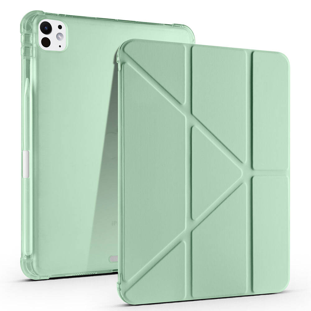 Apple iPad Pro 11 2024 Kılıf Zore Tri Folding Kalem Bölmeli Standlı Kılıf