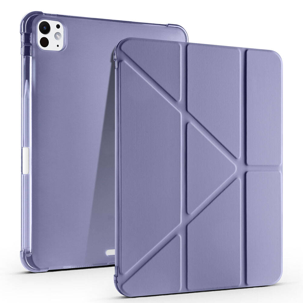 Apple iPad Pro 11 2025 M5 Kılıf Zore Tri Folding Kalem Bölmeli Standlı Kılıf