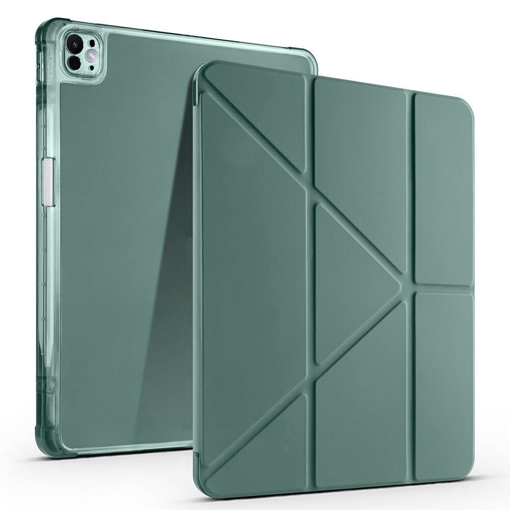 Apple iPad Pro 13 2025 M5 Kılıf Zore Tri Folding Kalem Bölmeli Standlı Kılıf