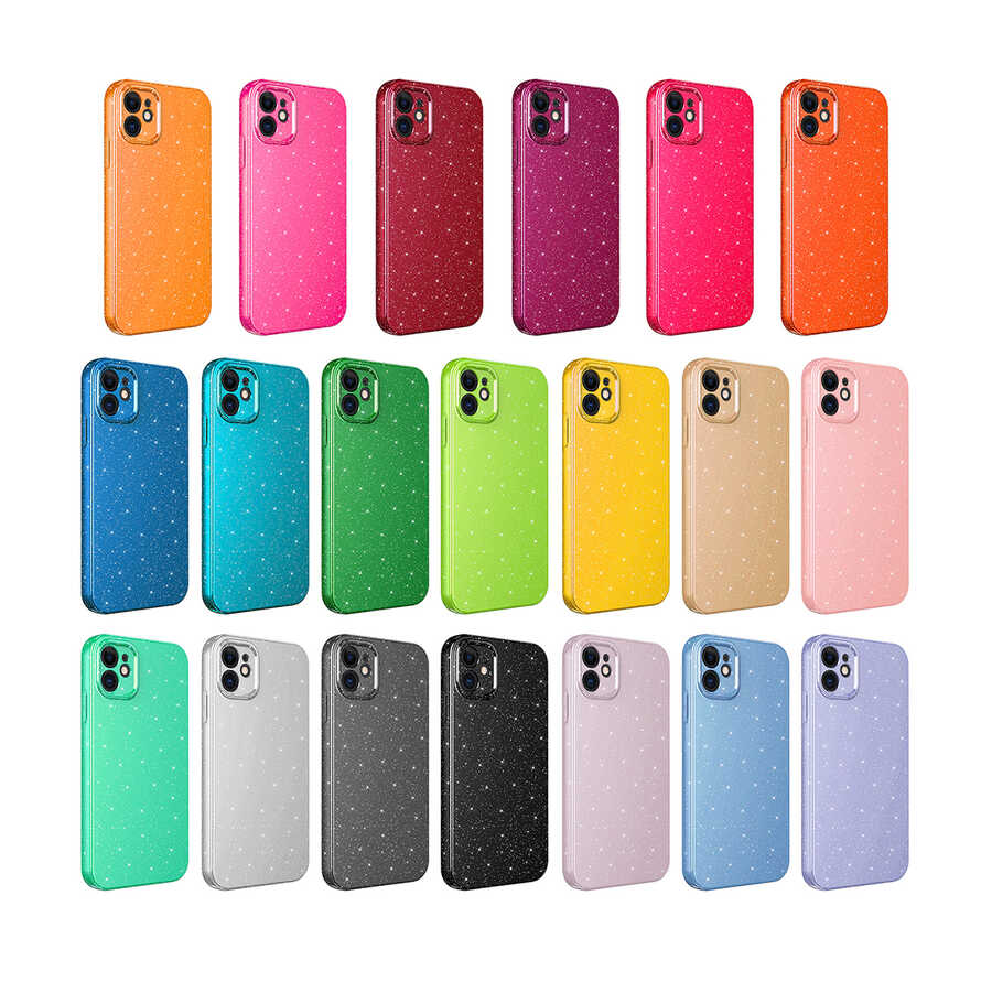 Apple iPhone 11 Kılıf Kamera Korumalı Simli Lüks Zore Koton Kapak