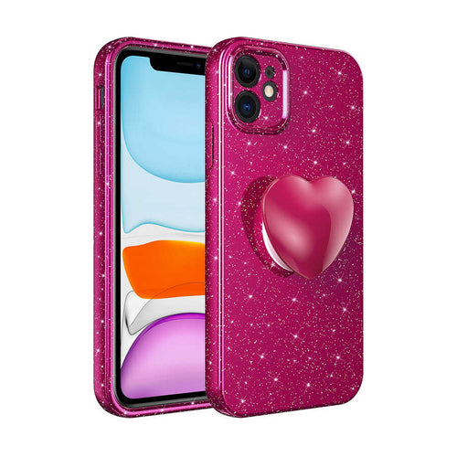 Apple iPhone 11 Kılıf Kamera Korumalı Simli Pop Soketli Lüks Zore Koton Soketli Kapak