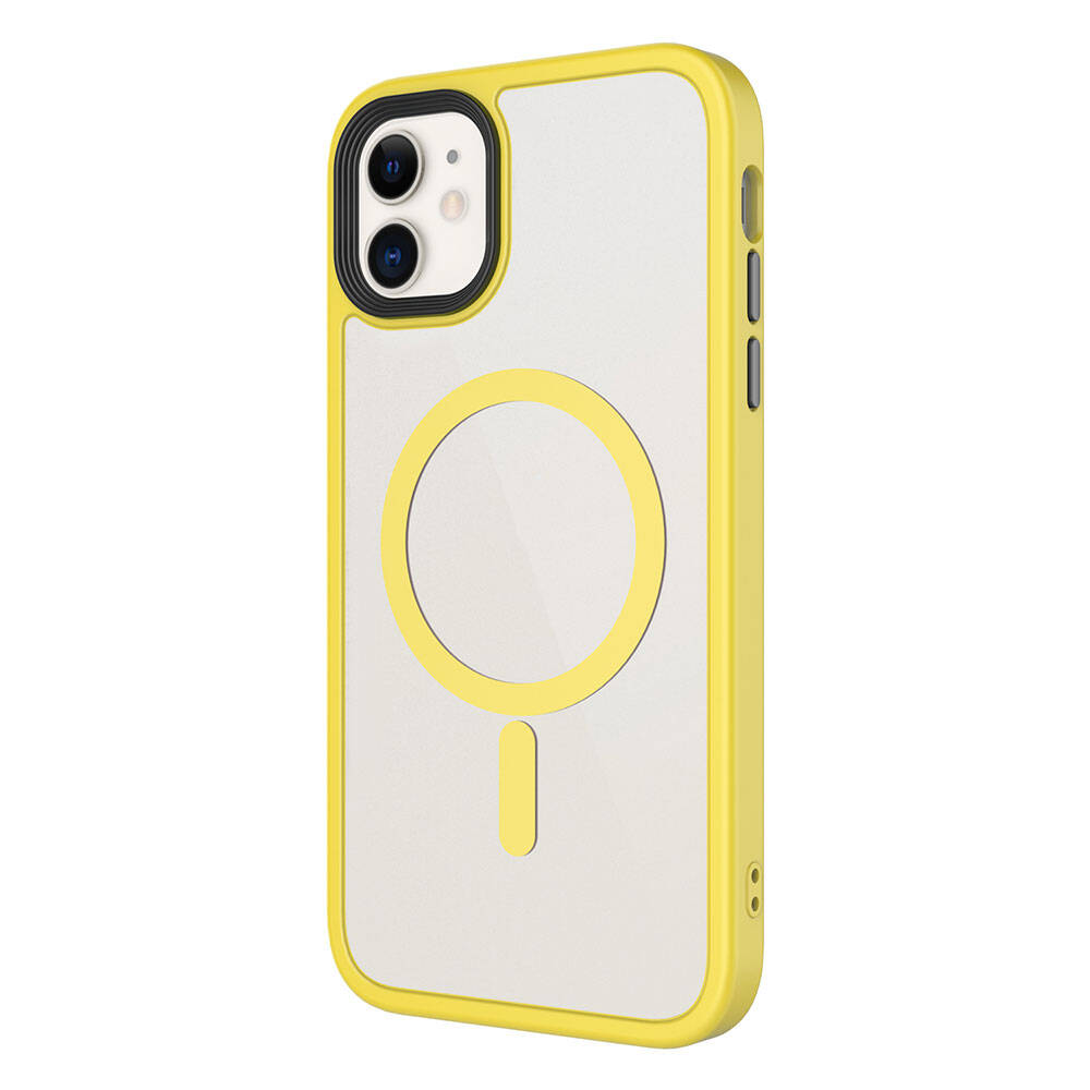 Apple iPhone 11 Kılıf Mat Arka Yüzey Wireless Şarj Özellikli Zore Flet M-safe Kapak