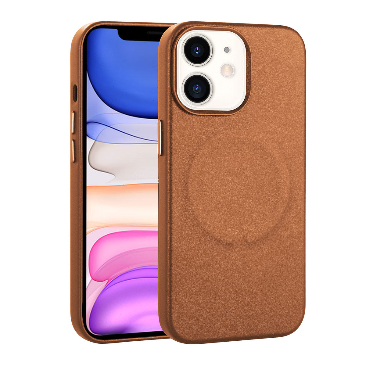 Apple iPhone 11 Kılıf PU Deri M-safe Wireless Şarj Özellikli Zore Derix Kapak