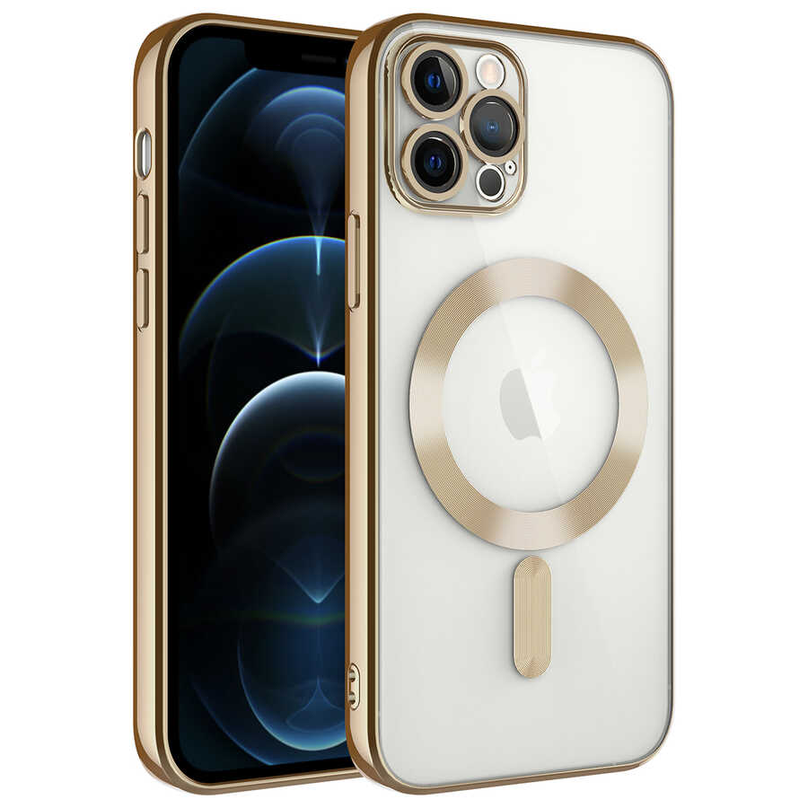Apple iPhone 11 Pro Max Kılıf Kamera Korumalı M-safe Wireless Şarj Özellikli Zore Demre Kapak