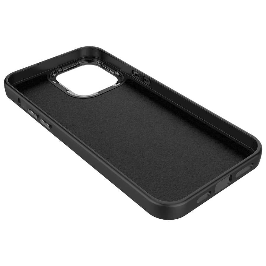 Apple iPhone 12 Pro Kılıf Metal Çerçeve ve Buton Tasarımlı Silikon Zore Luna Kapak