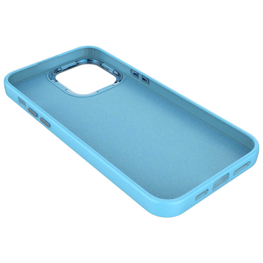 Apple iPhone 12 Pro Kılıf Metal Çerçeve ve Buton Tasarımlı Silikon Zore Luna Kapak