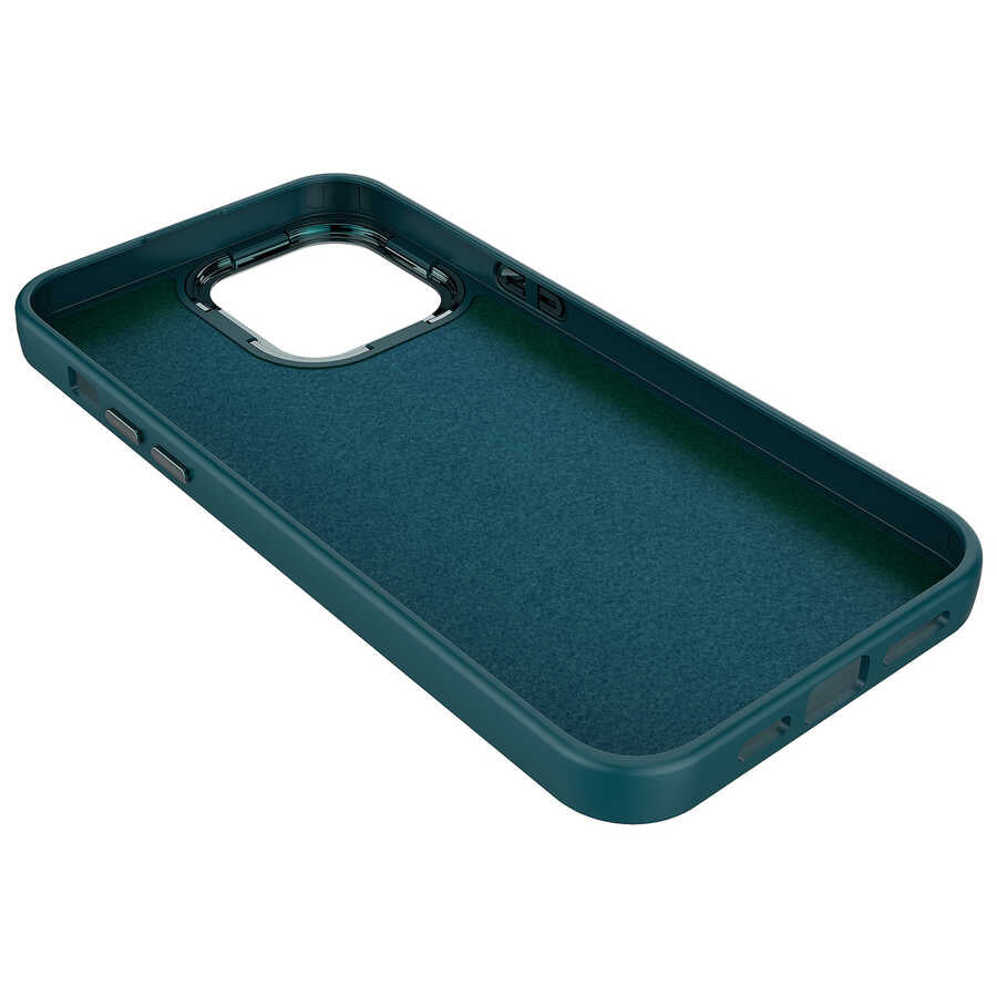 Apple iPhone 12 Pro Kılıf Metal Çerçeve ve Buton Tasarımlı Silikon Zore Luna Kapak