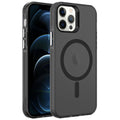 Apple iPhone 12 Pro Max Kılıf Zore M-safe Şarj Özellikli Buzlu Transparan C-Pro Sert Kapak
