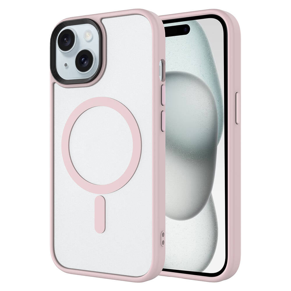 Apple iPhone 13 Kılıf Mat Arka Yüzey Wireless Şarj Özellikli Zore Flet M-safe Kapak