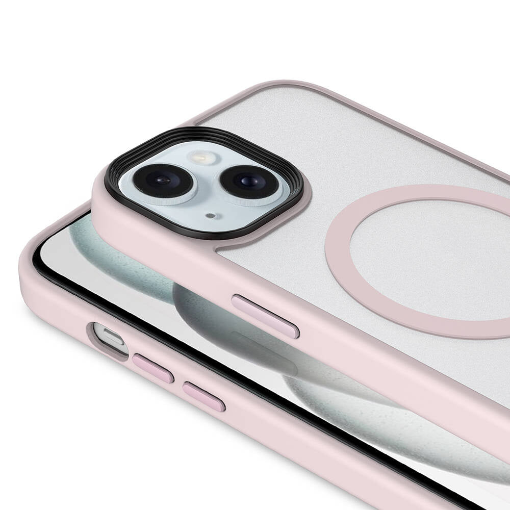 Apple iPhone 13 Kılıf Mat Arka Yüzey Wireless Şarj Özellikli Zore Flet M-safe Kapak