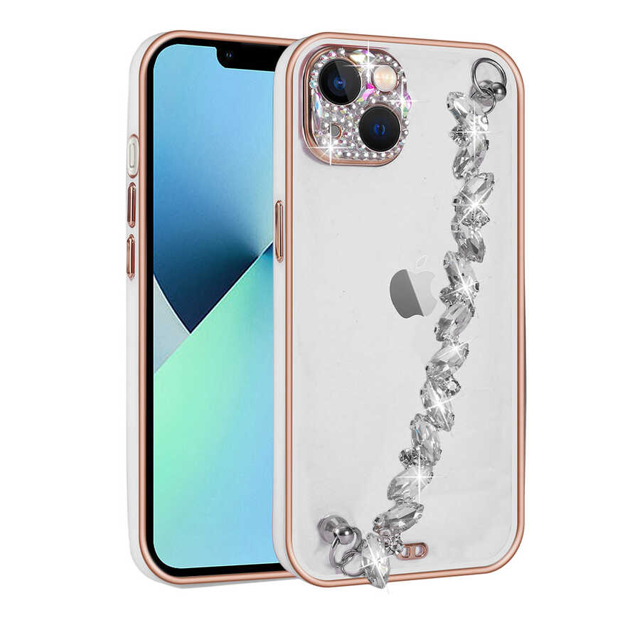Apple iPhone 13 Case Stone Embellished Camera Protected Hand Grip Zore Blazer Cover