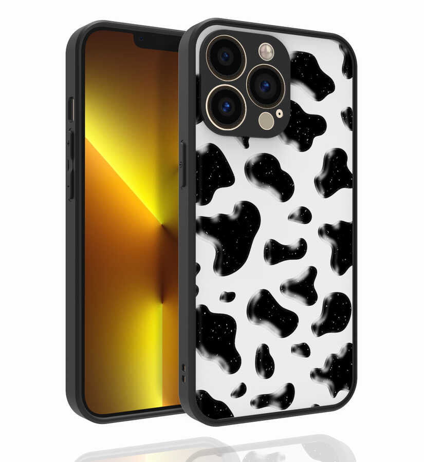 Apple iPhone 13 Pro Kılıf Desenli Kamera Korumalı Parlak Zore Nora Kapak