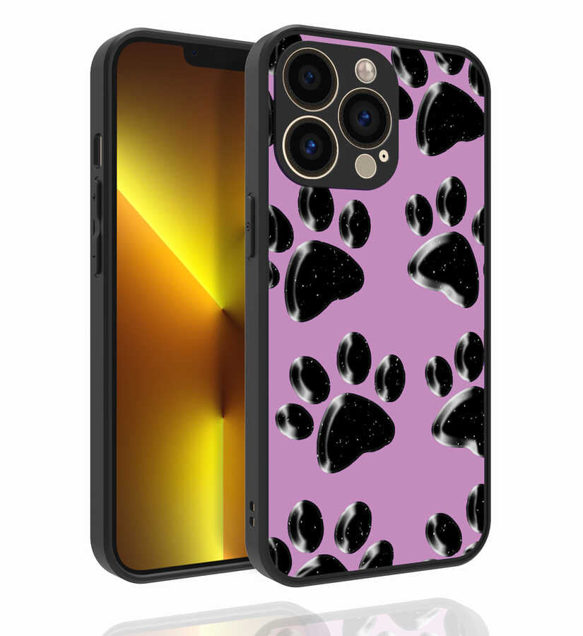 Apple iPhone 13 Pro Kılıf Desenli Kamera Korumalı Parlak Zore Nora Kapak