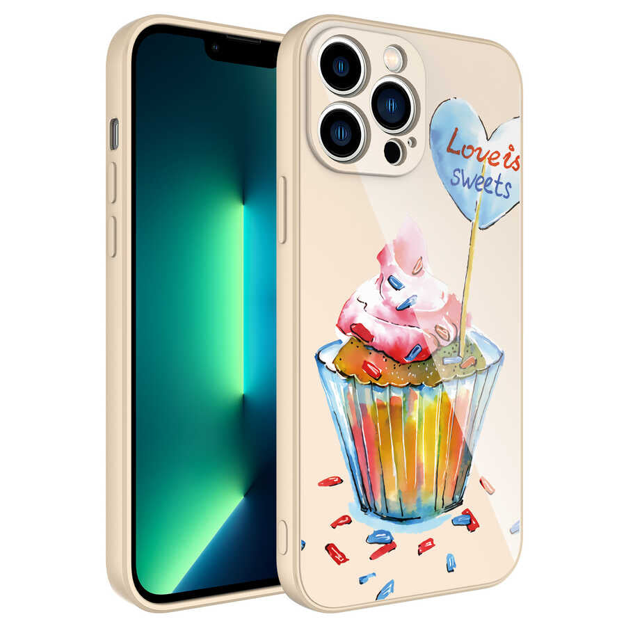 Apple iPhone 13 Pro Kılıf Kamera Korumalı Desenli Sert Silikon Zore Epoksi Kapak