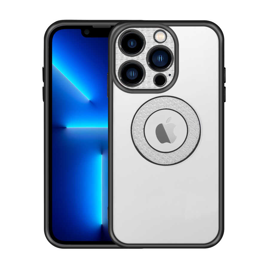 Apple iPhone 13 Pro Kılıf Kamera Korumalı Logo Gösteren Zore Esta Kapak