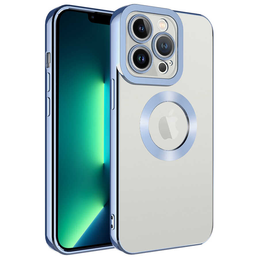 Apple iPhone 13 Pro Kılıf Kamera Korumalı Logo Gösteren Zore Omega Kapak