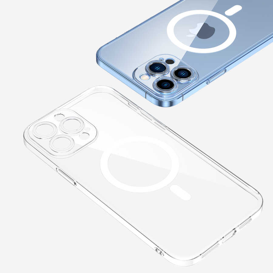 Apple iPhone 13 Pro Kılıf Kamera Korumalı M-safe Sert PC Zore Porto Kapak
