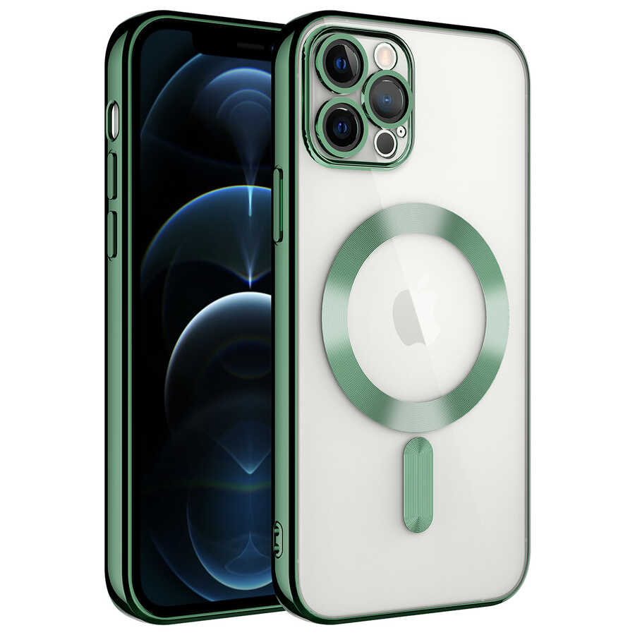 Apple iPhone 13 Pro Kılıf Kamera Korumalı M-safe Wireless Şarj Özellikli Zore Demre Kapak