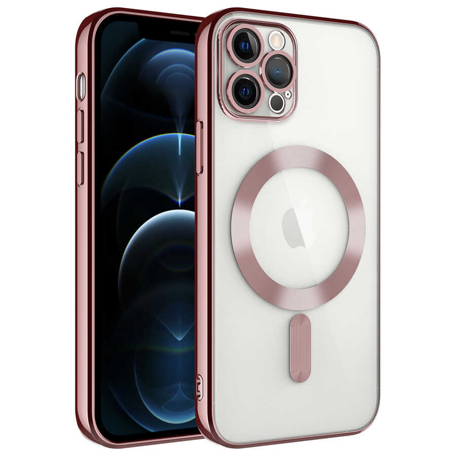 Apple iPhone 13 Pro Kılıf Kamera Korumalı M-safe Wireless Şarj Özellikli Zore Demre Kapak
