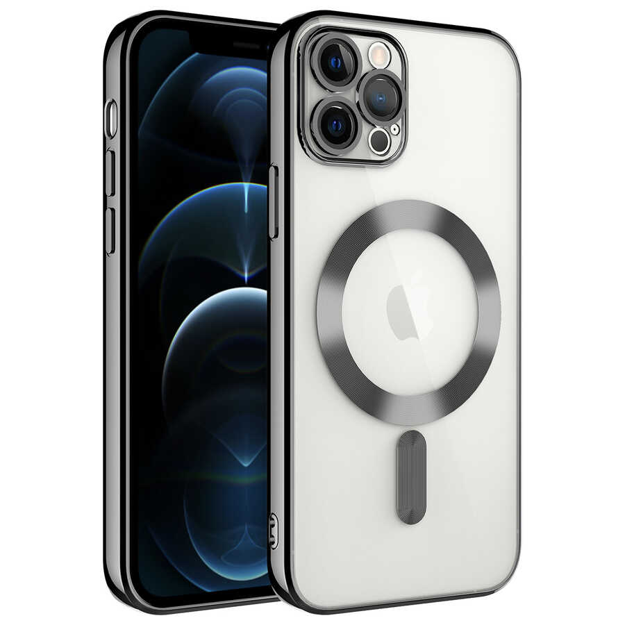 Apple iPhone 13 Pro Kılıf Kamera Korumalı M-safe Wireless Şarj Özellikli Zore Demre Kapak