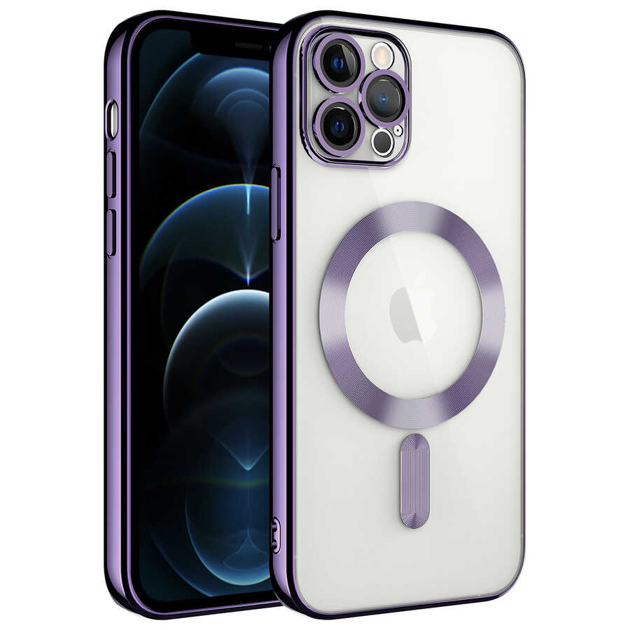 Apple iPhone 13 Pro Kılıf Kamera Korumalı M-safe Wireless Şarj Özellikli Zore Demre Kapak
