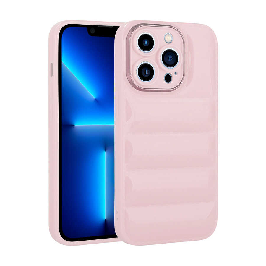 Apple iPhone 13 Pro Kılıf Kamera Korumalı Parlak Airbag'li Zore Galya Kapak
