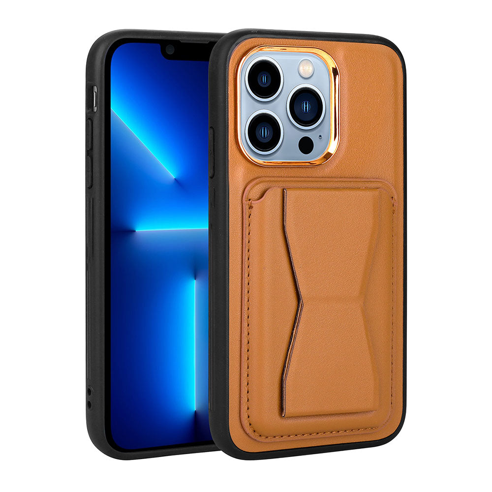 Apple iPhone 13 Pro Kılıf Kartlıklı Standlı Pu Deri Zore Memo Kapak