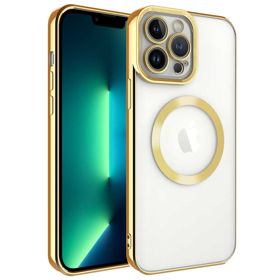 Apple iPhone 13 Pro Kılıf M-safe Wireless Şarj Özellikli Zore Setro Silikon