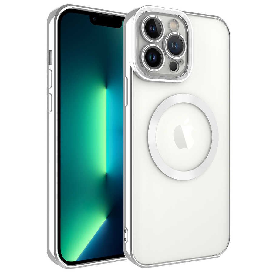 Apple iPhone 13 Pro Kılıf M-safe Wireless Şarj Özellikli Zore Setro Silikon