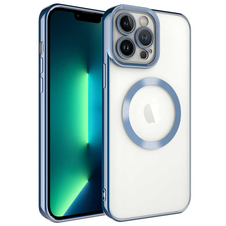 Apple iPhone 13 Pro Kılıf M-safe Wireless Şarj Özellikli Zore Setro Silikon