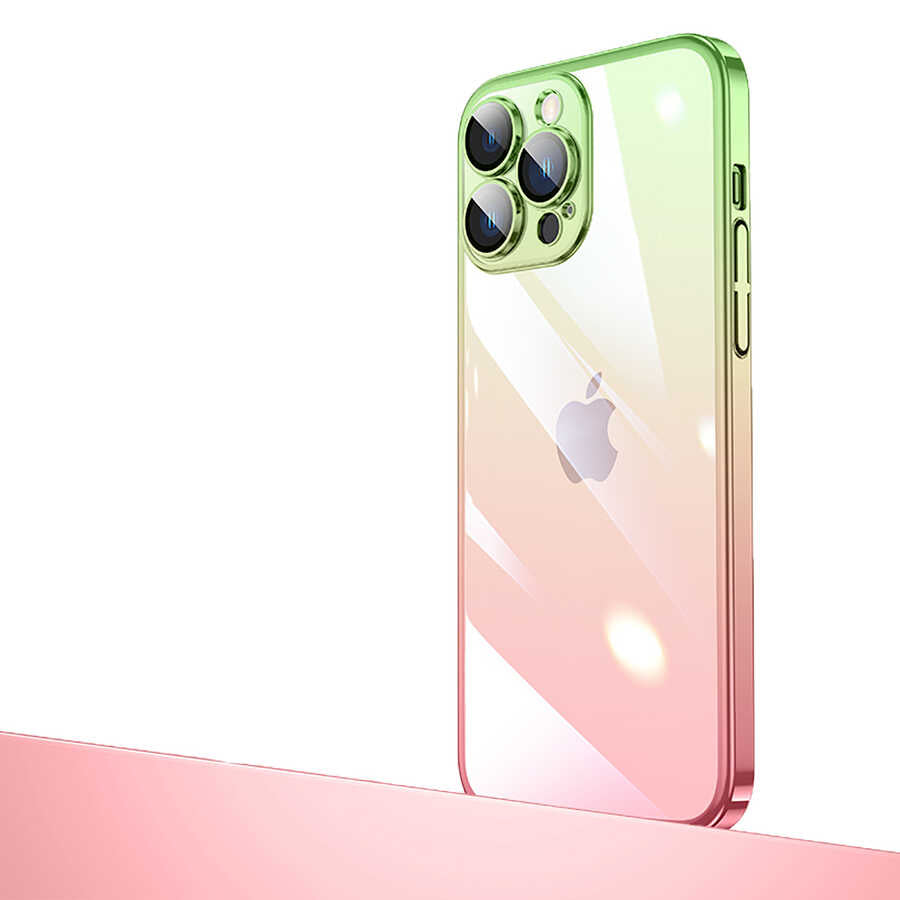Apple iPhone 13 Pro Kılıf Parlak Renk Geçişli Kamera Korumalı Zore Senkron Kapak