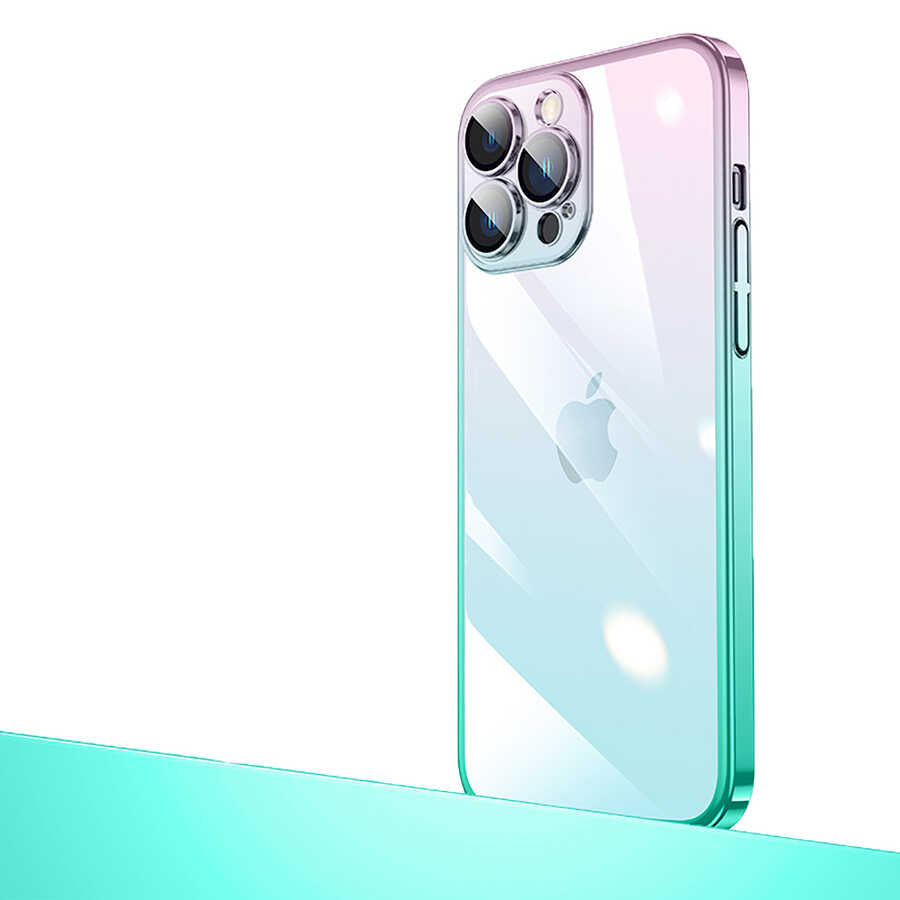 Apple iPhone 13 Pro Kılıf Parlak Renk Geçişli Kamera Korumalı Zore Senkron Kapak