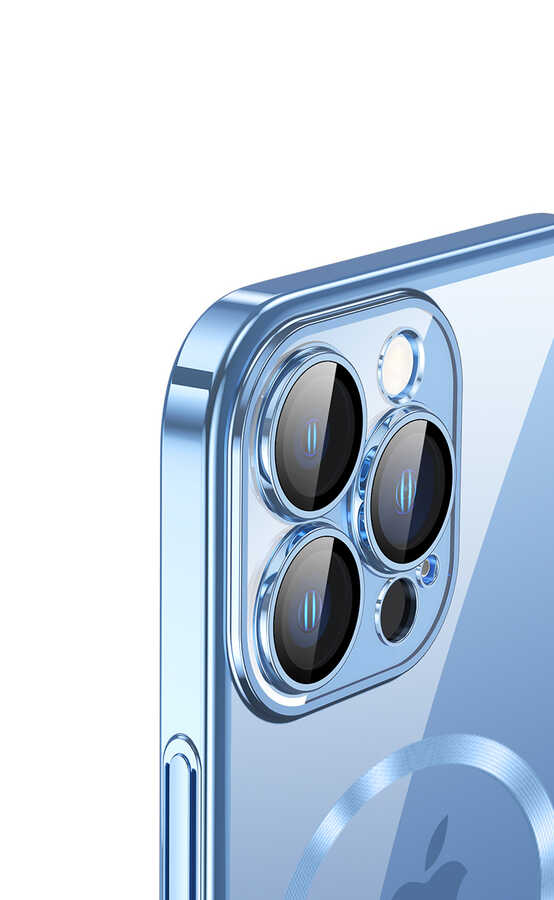 Apple iPhone 13 Pro Kılıf Wireless Şarj Özellikli Sert PC Zore Riksos M-safe Kapak