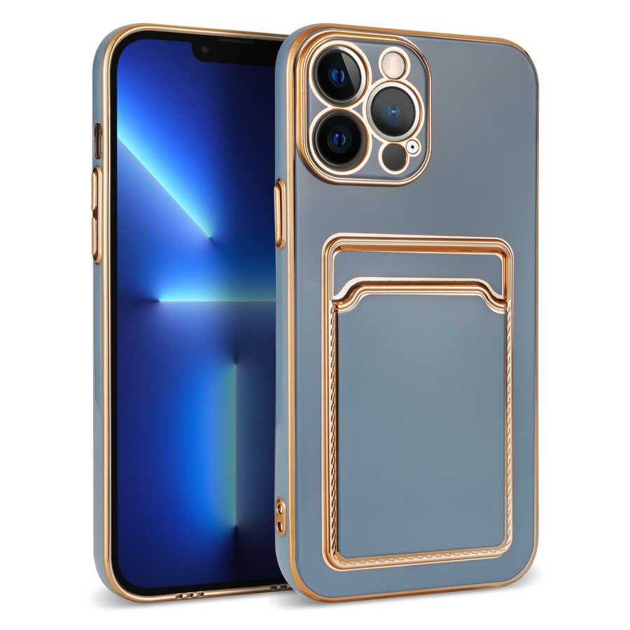 Apple iPhone 13 Pro Kılıf Zore Bark Kartlıklı Kapak