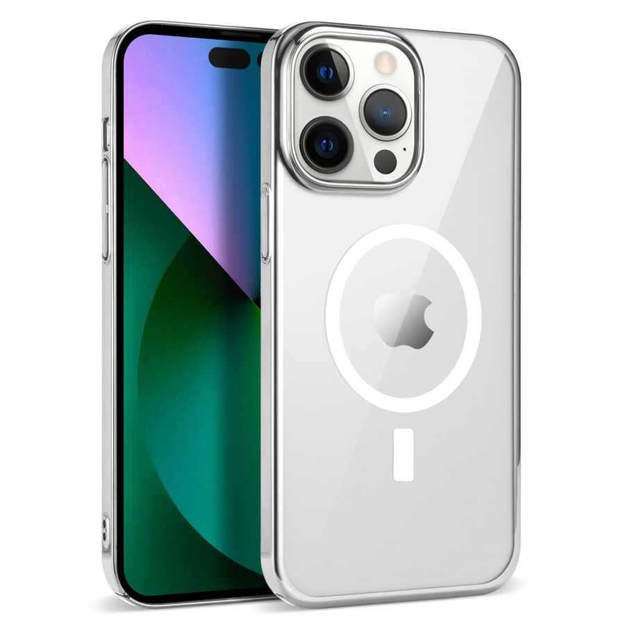Apple iPhone 13 Pro Kılıf Zore Wireless Şarj Özellikli Pixel M-safe Kapak