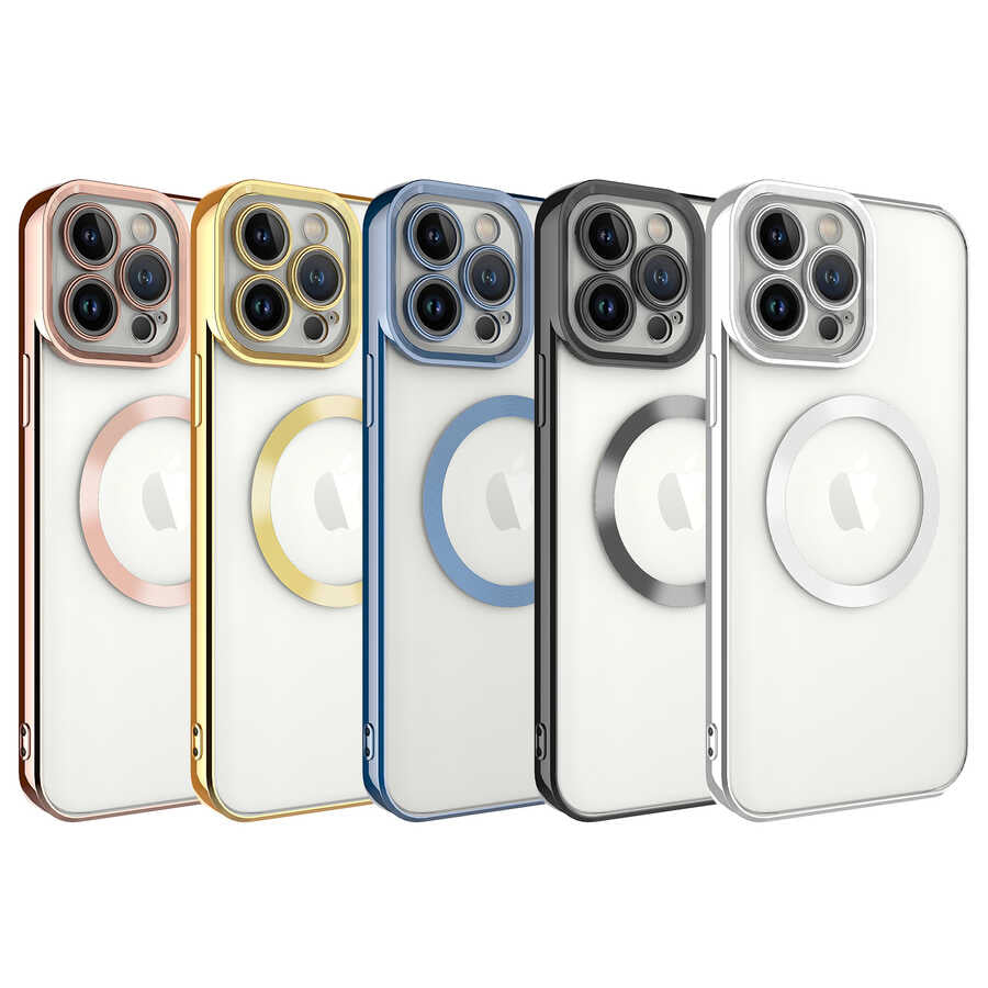 Apple iPhone 13 Pro Max Kılıf M-safe Wireless Şarj Özellikli Zore Setro Silikon