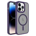 Apple iPhone 13 Pro Max Kılıf Mat Arka Yüzey Wireless Şarj Özellikli Zore Flet M-safe Kapak