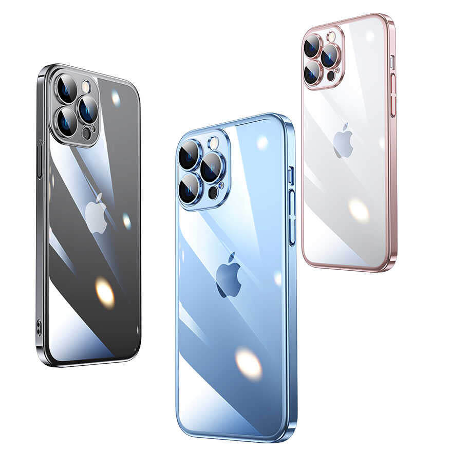 Apple iPhone 13 Pro Max Kılıf Sert PC Renkli Çerçeveli Zore Riksos Kapak