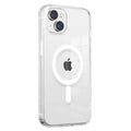 Apple iPhone 14 Kılıf M-safe Şarj Özellikli Şeffaf Sert PC Zore Embos Kapak