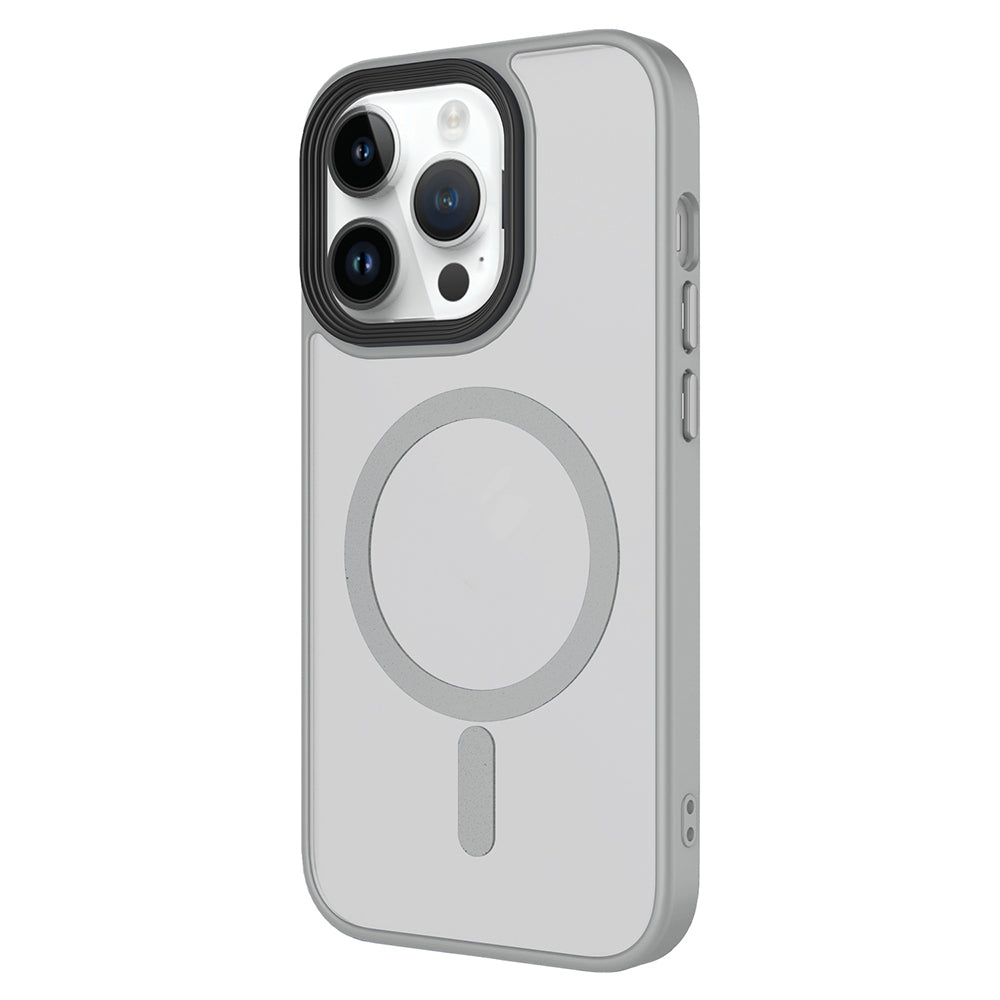 Apple iPhone 14 Pro Kılıf Mat Arka Yüzey Wireless Şarj Özellikli Zore Flet M-safe Kapak