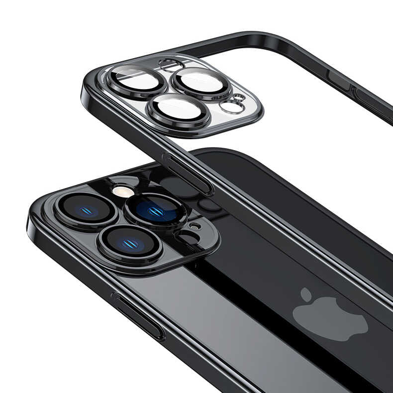 Apple iPhone 14 Pro Kılıf Sert PC Renkli Çerçeveli Zore Riksos Kapak