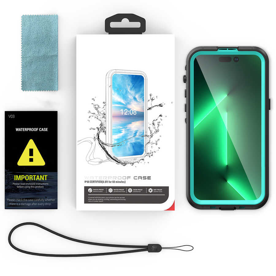 Apple iPhone 14 Pro Max Kılıf 1-1 Su Geçirmez Kılıf