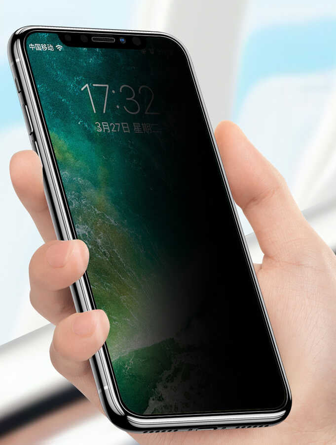 Apple iPhone 14 Pro Zore Anti-Dust Privacy Temperli Ekran Koruyucu