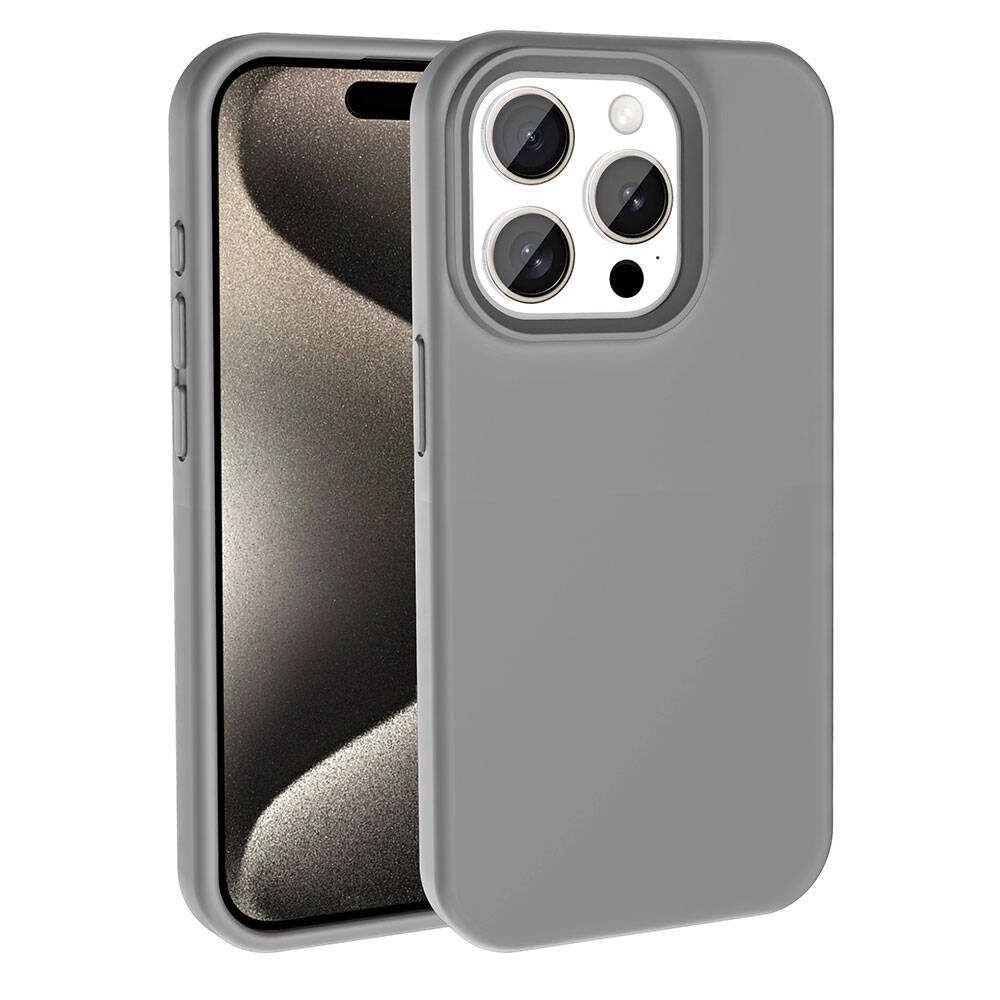 Apple iPhone 15 Pro Max Kılıf M-safe Şarj Özellikli Sıvı Teknolojili Silinebilir Sert Zore Kivi Kapak