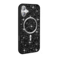 Apple iPhone 16 Kılıf Pırlanta Tasarımlı M-safe Şarj Özellikli Zore Mozaik Silikon Kapak