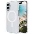 Apple iPhone 16 Plus Kılıf Zore M-safe Şarj Özellikli Şeffaf Tek Kamera Çerçeveli Portu Kapak