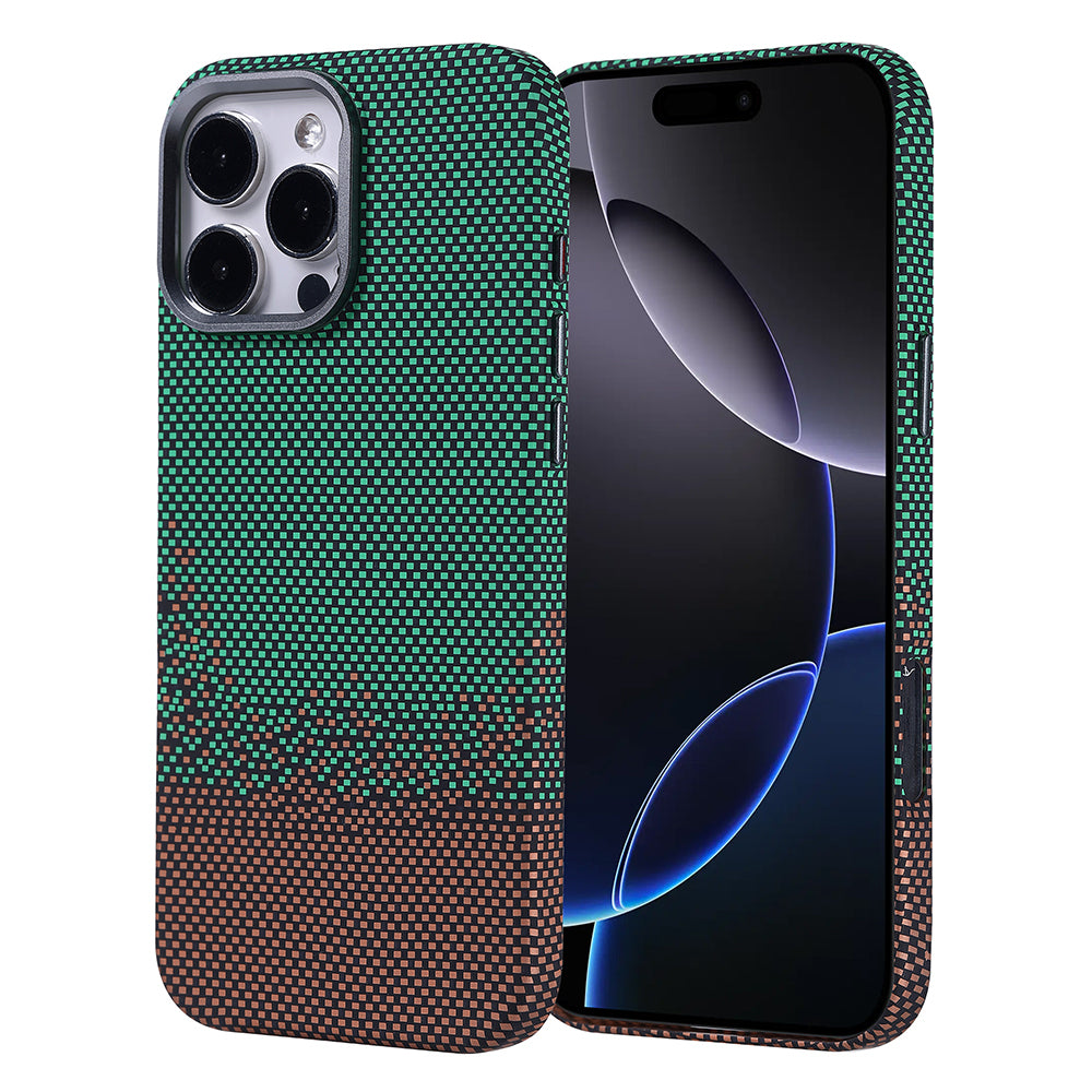 Apple iPhone 16 Pro Max Kılıf M-safe Şarj Özellikli Karbon Fiber Görünümlü Zore Nekst Kapak
